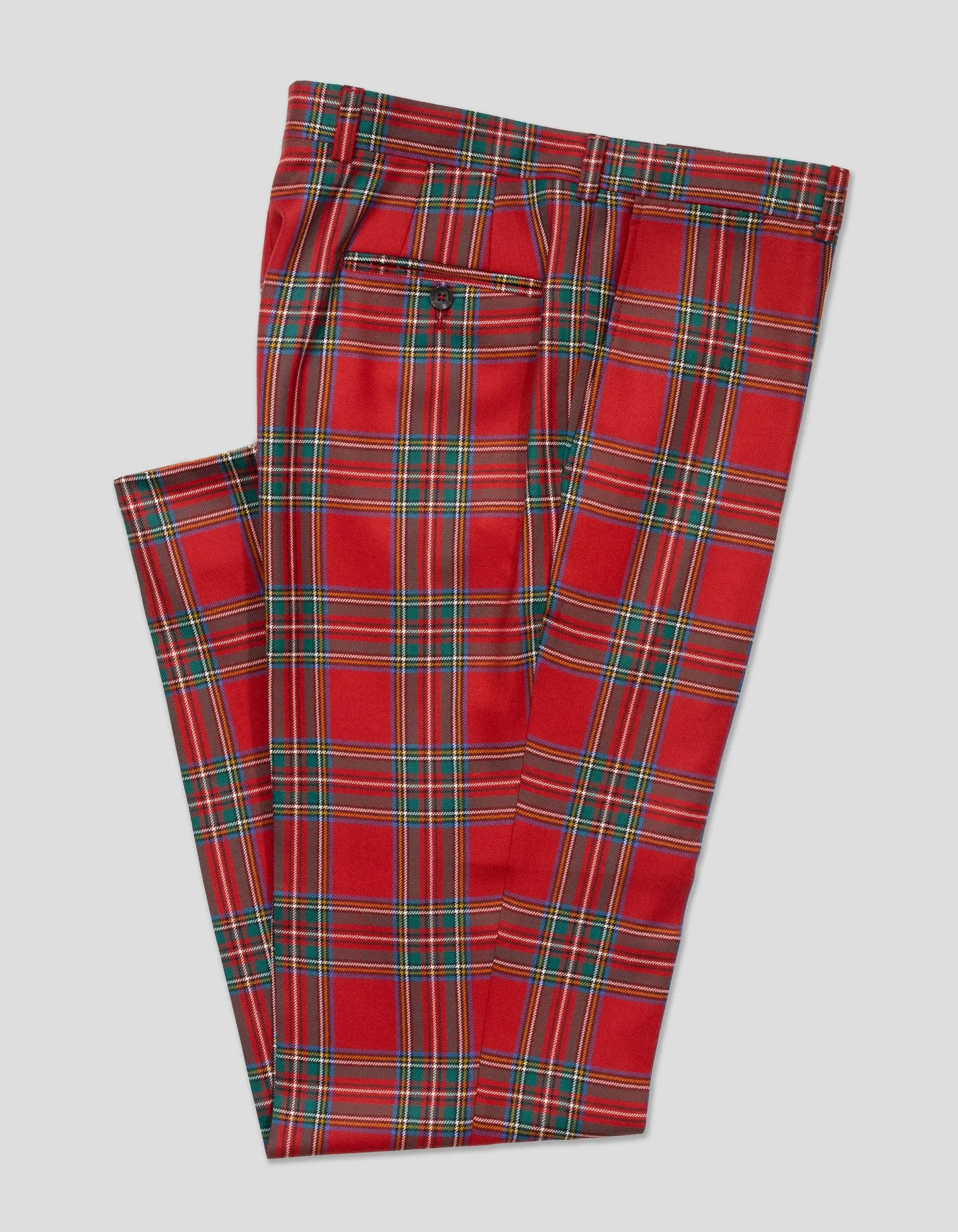 Made-in-Canada Royal Stewart Tartan Wool Trouser sold by J. Press