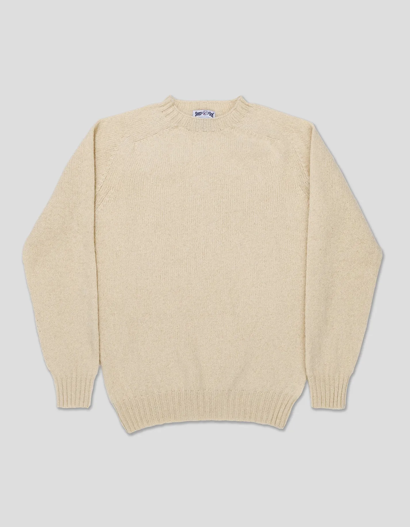 Made-in-Scotland Cream Shaggy Dog Sweater - Trim Fit sold by J. Press