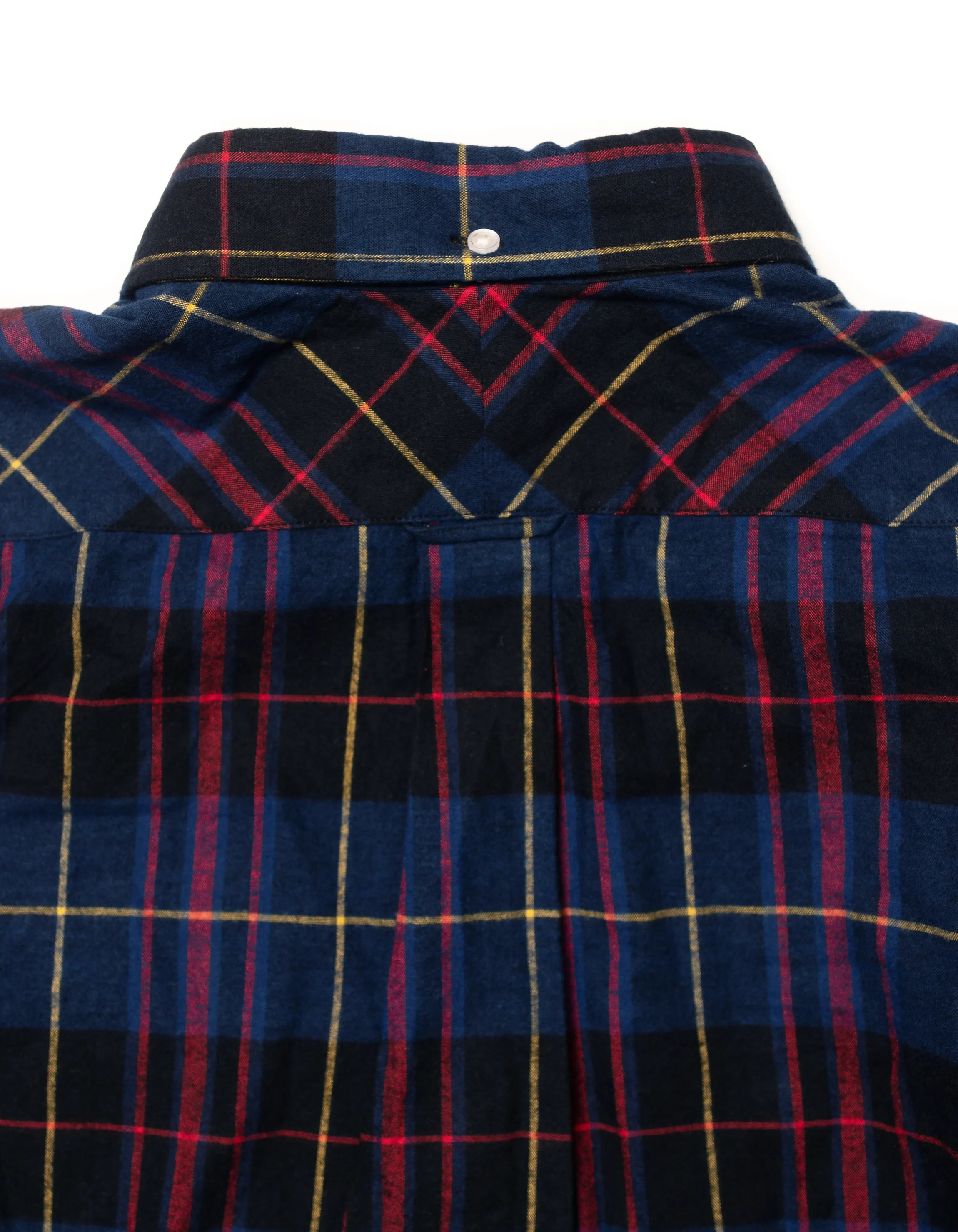 Navy Plaid Cotton Flannel Sport Shirt - Trim Fit sold by J. Press product image thumbnail 2