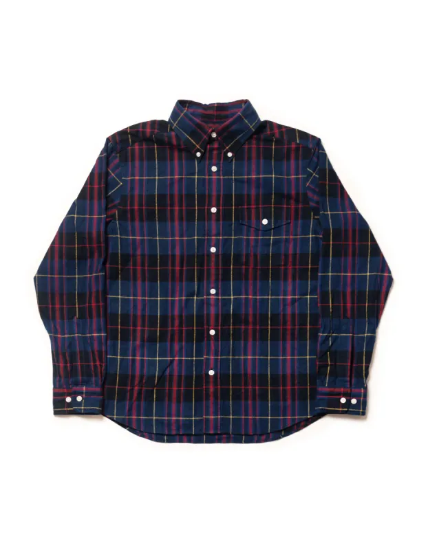 TARTAN FLANNEL SPORT SHIRT - NAVY/RED/GOLD PLAID sold by J. Press