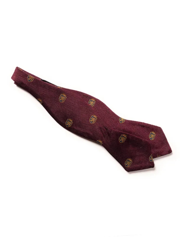 BURGUNDY CREST BOW TIE sold by J. Press