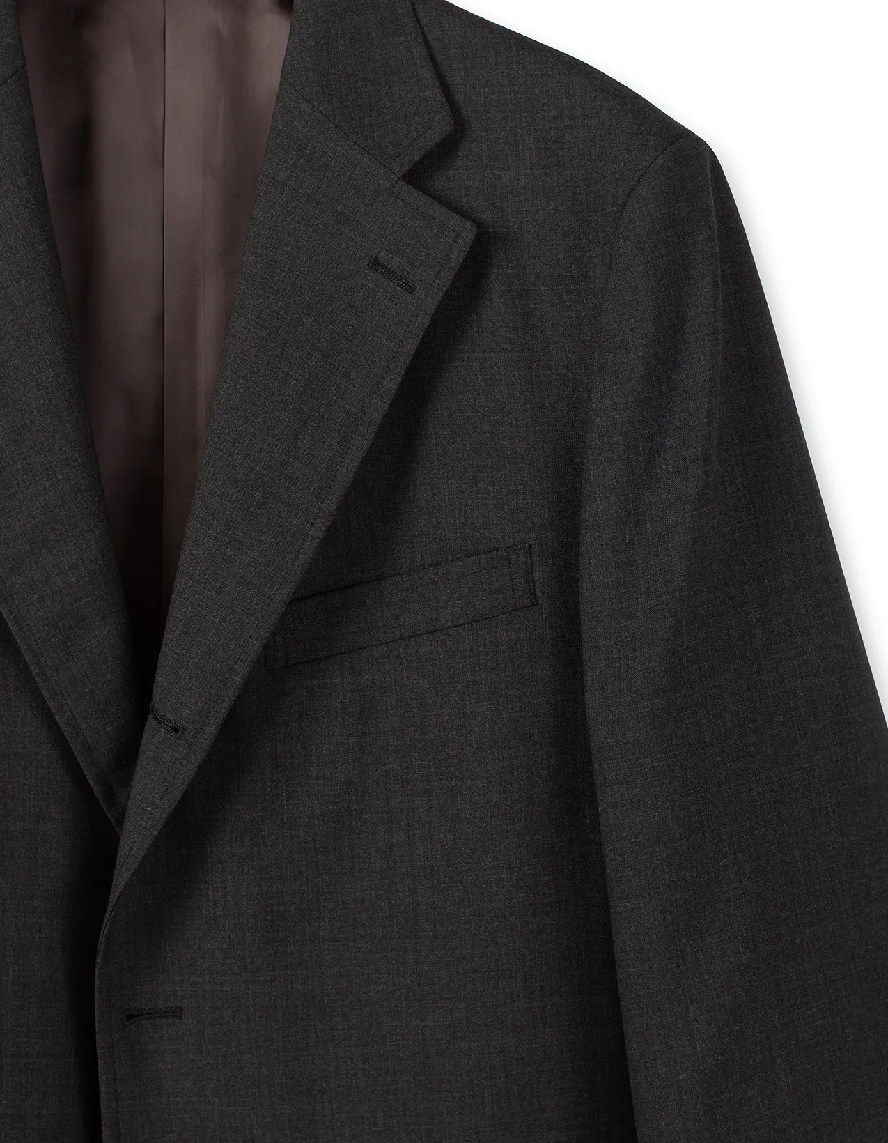Solid Charcoal Merino Wool Suit - Trim Fit sold by J. Press product image thumbnail 2