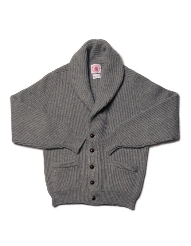 GREY CASHMERE SHAWL COLLAR CARDIGAN sold by J. Press