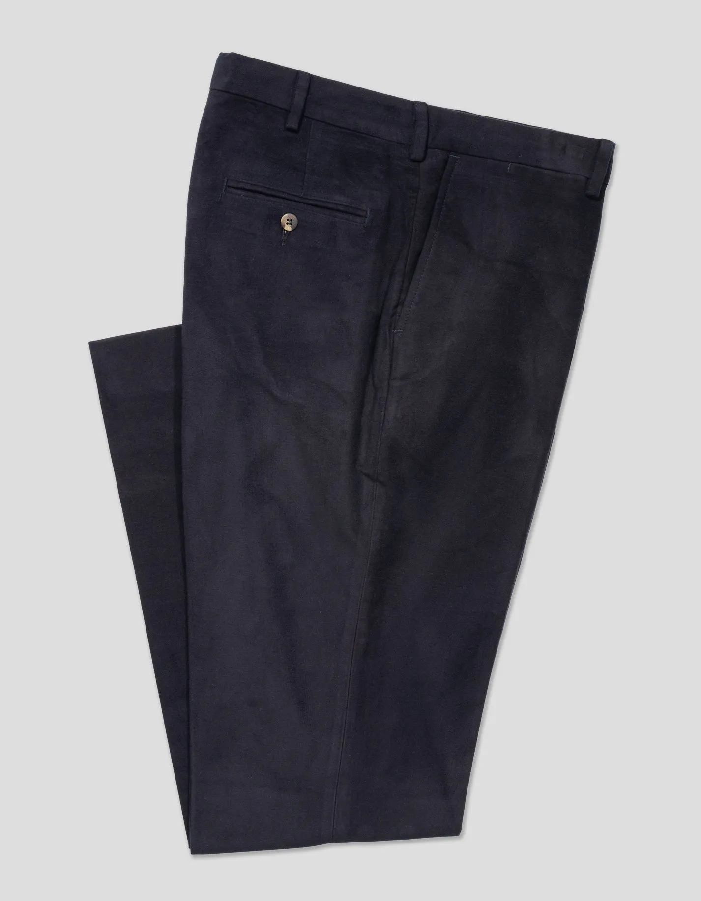 Made-in USA Navy English Moleskin Pant sold by J. Press
