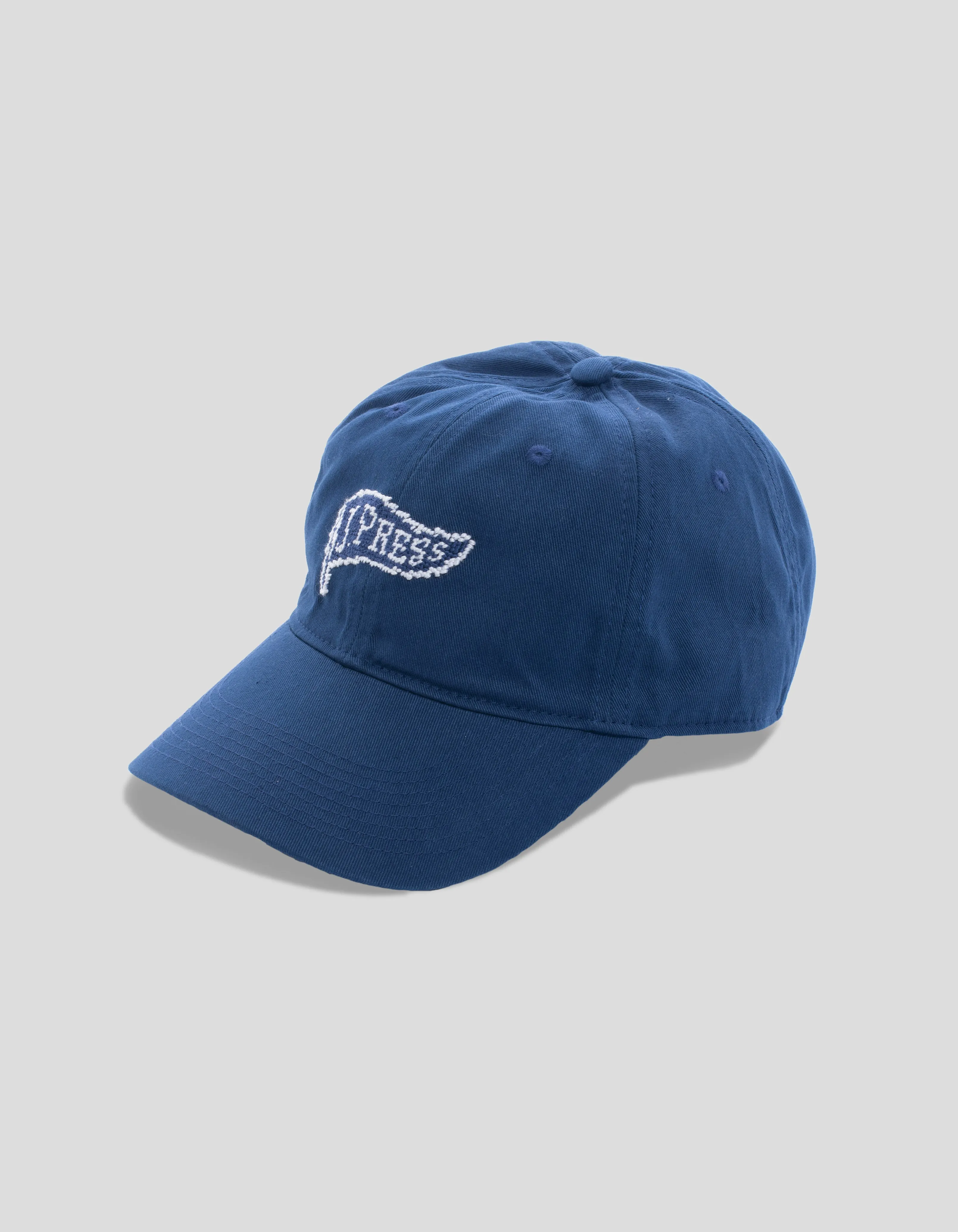 J. Press Burgee Navy Needlepoint Hat sold by J. Press