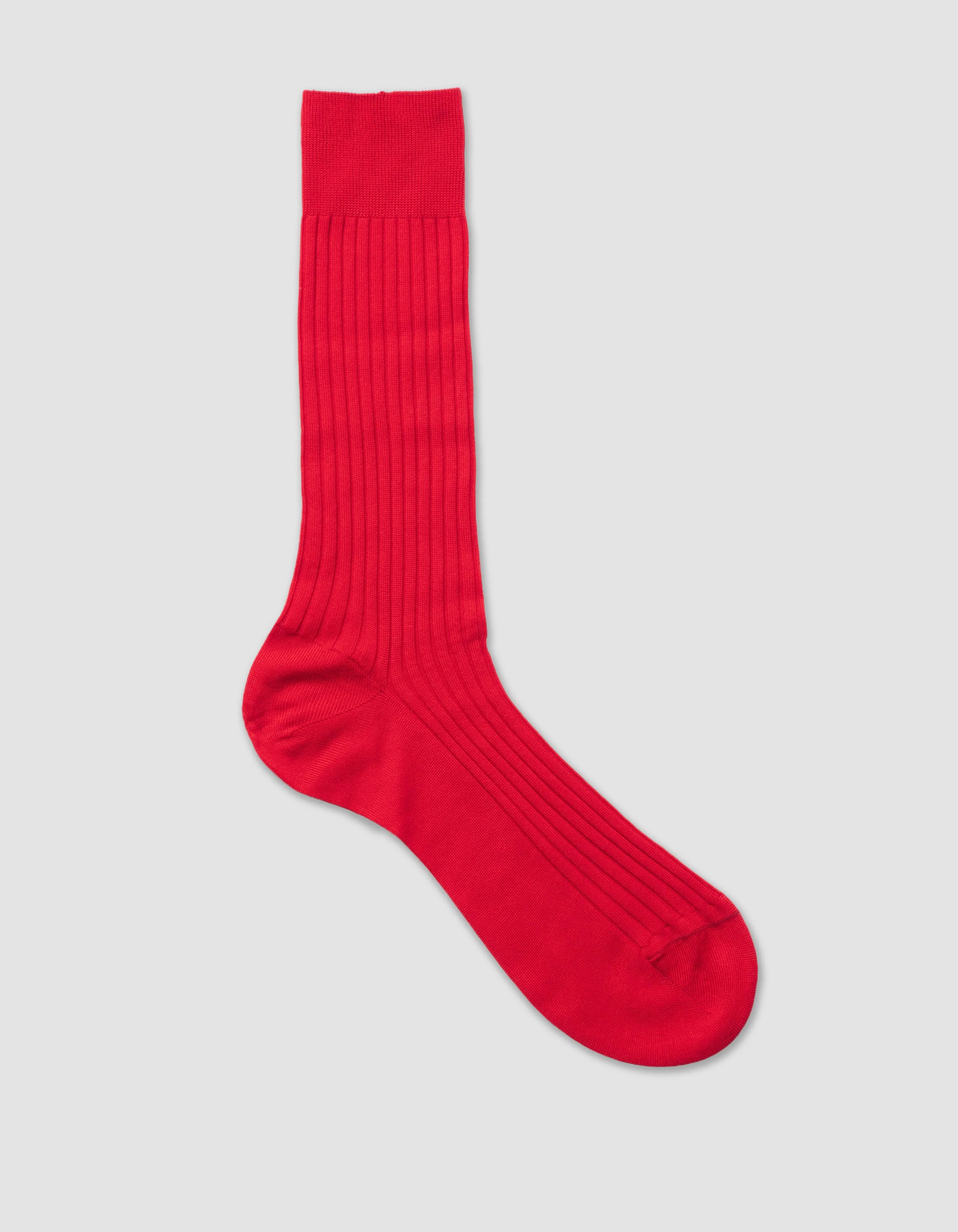 SOLID COTTON SOCKS - RED sold by J. Press