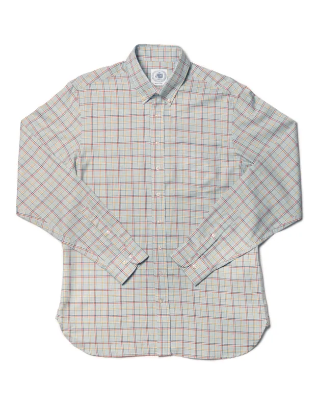 LIGHT BLUE WITH MULTI PANE COTTON/WOOL LONGSLEEVE SPORT SHIRT sold by J. Press