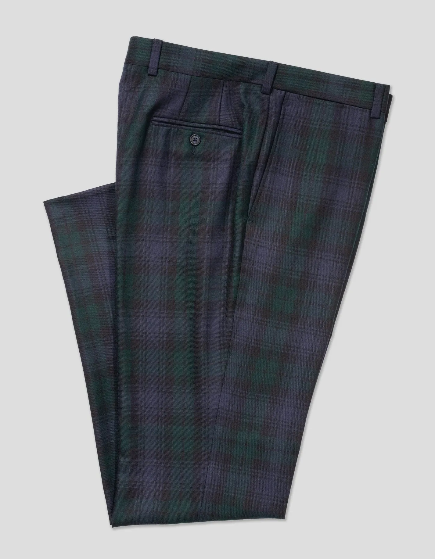 Made-in-Canada Blackwatch Tartan Wool Trouser sold by J. Press