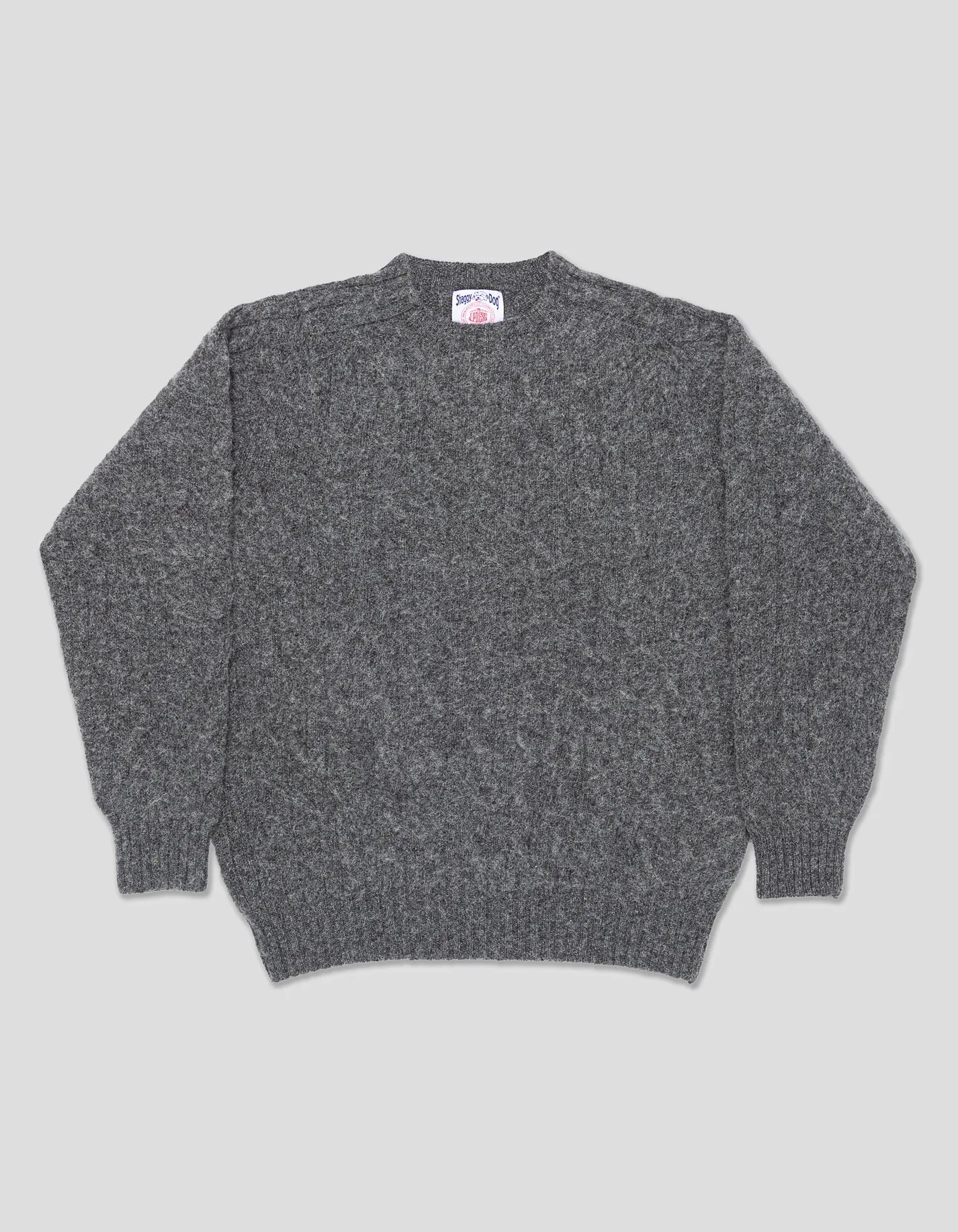 Made-in-Scotland Gray Shaggy Dog Cable Knit Sweater - Classic Fit sold by J. Press