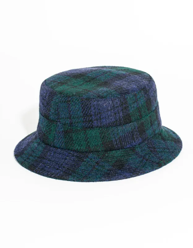 HARRIS TWEED BUCKET HAT - BLACKWATCH sold by J. Press