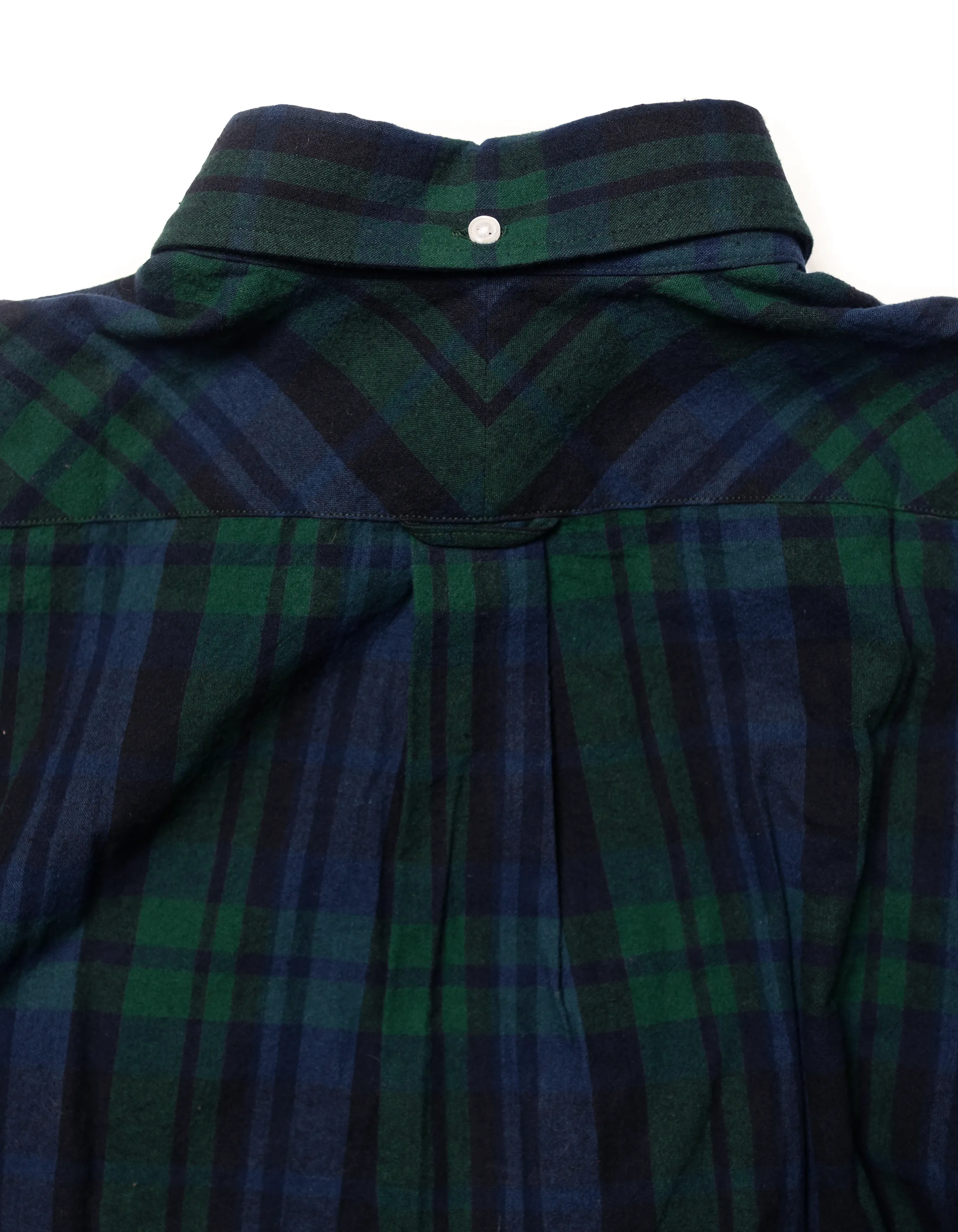 TARTAN FLANNEL SPORT SHIRT - GREEN/NAVY PLAID sold by J. Press product image thumbnail 2