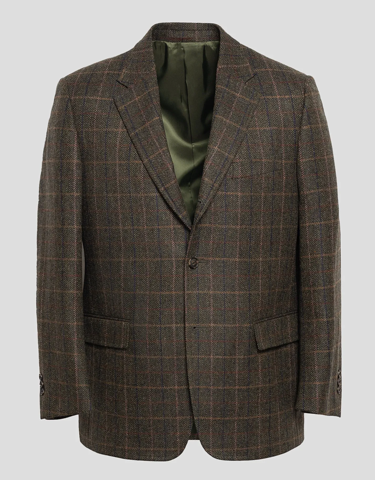 OLIVE HERRINGBONE W/MULTI DECOS SPORT COAT sold by J. Press
