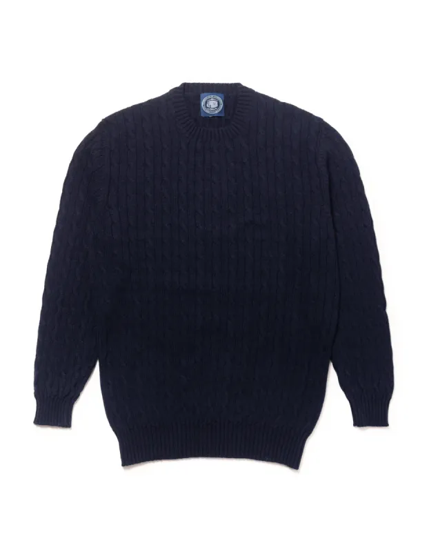 NAVY CASHMERE CABLE sold by J. Press