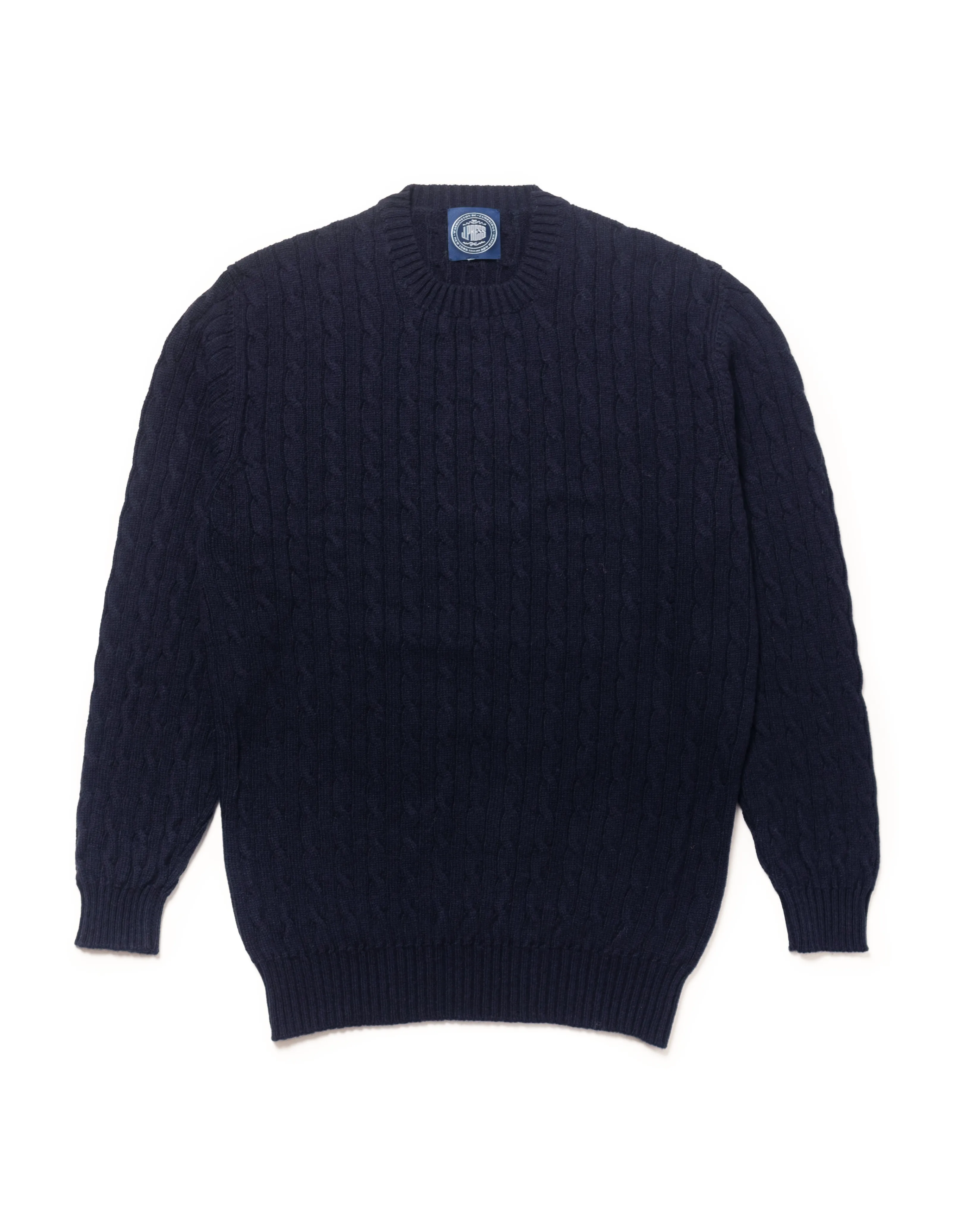 NAVY CASHMERE CABLE sold by J. Press
