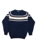 SHAGGY DOG SWEATER BLUE CHEST STRIPE - TRIM FIT sold by J. Press