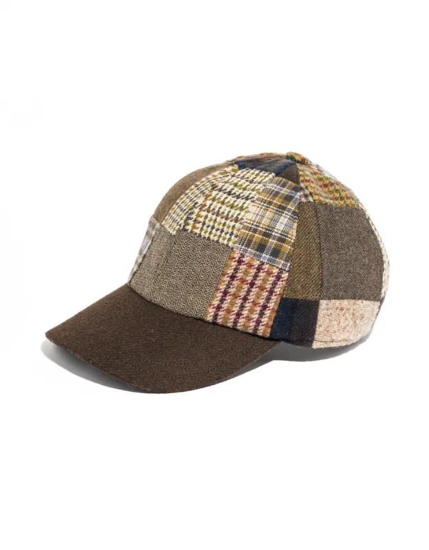TWEED BASEBALL CAP - PATCHWORK sold by J. Press