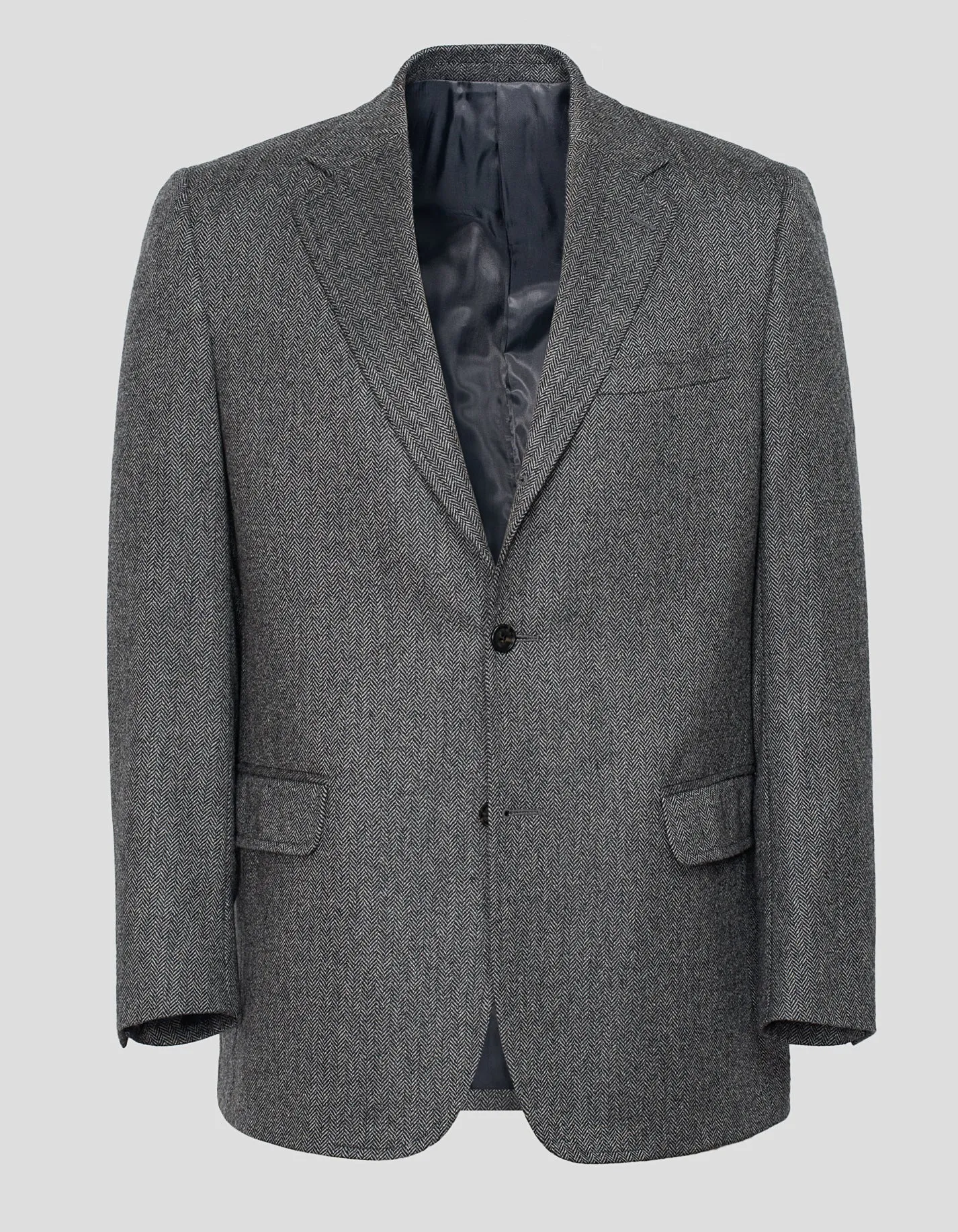 Made-in-Canada Grey Herringbone Cashmere Sport Coat sold by J. Press