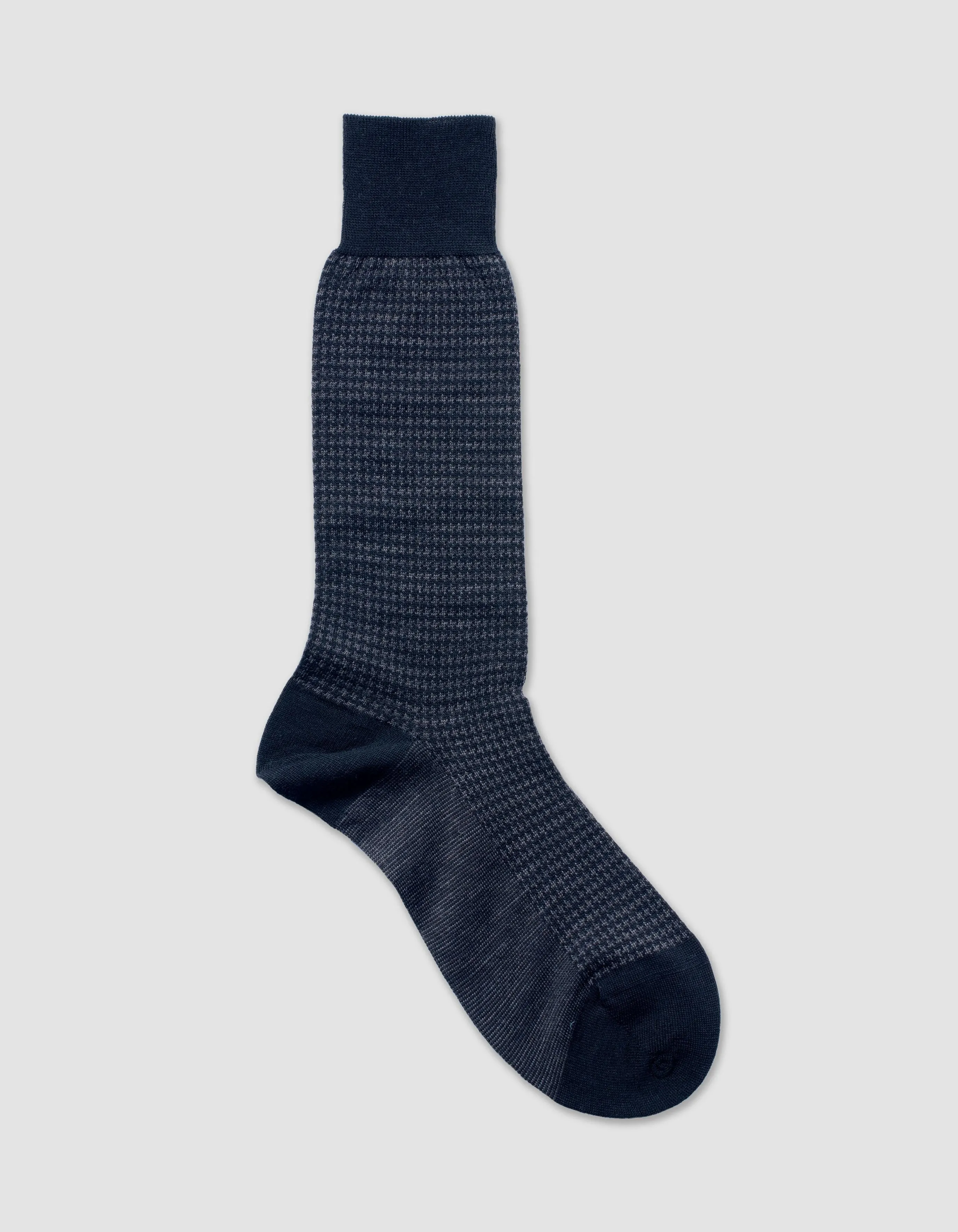 HOUNDSTOOTH WOOL MID CALF - BLACK sold by J. Press