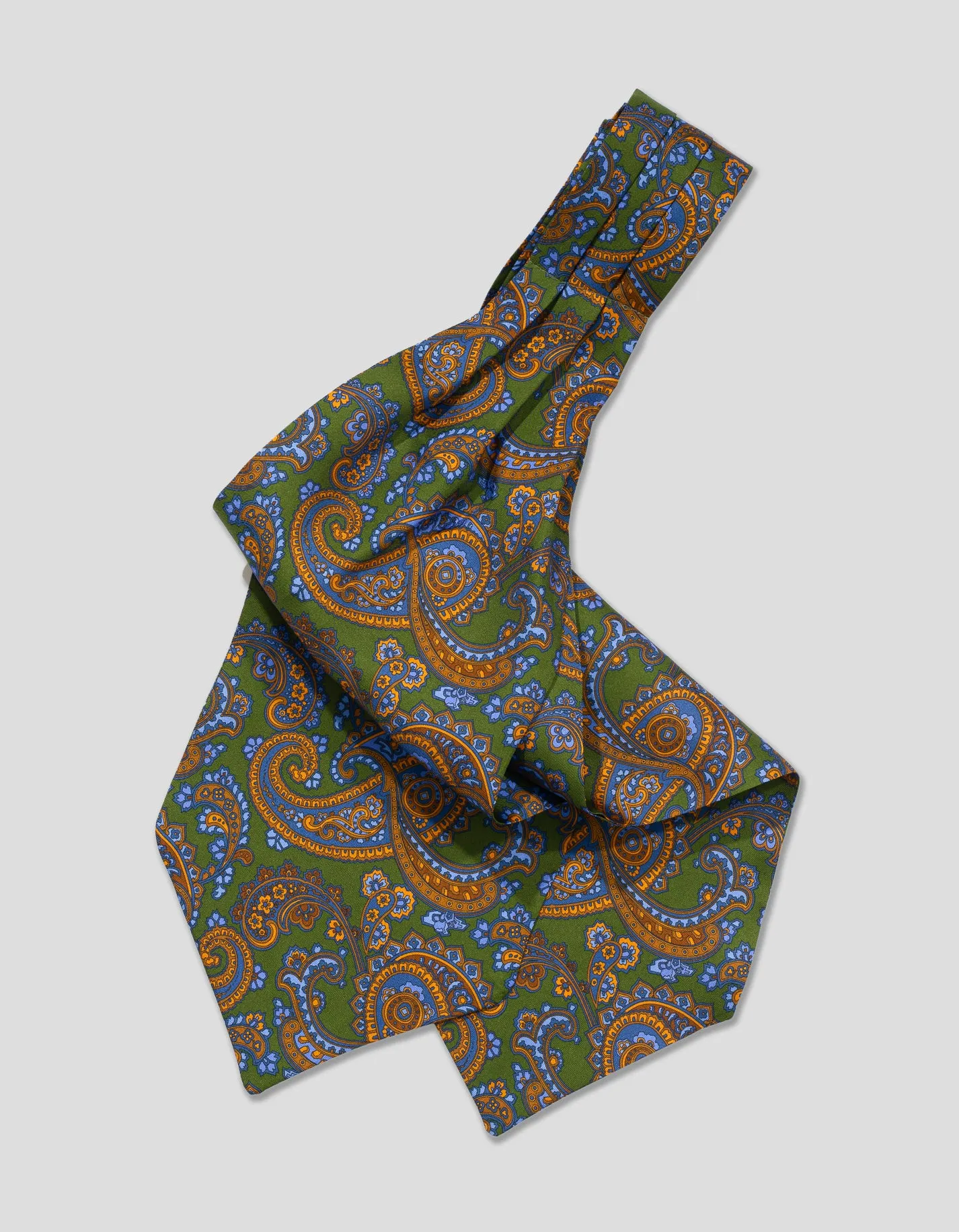 PRINTED PAISLEY ASCOT - GREEN sold by J. Press