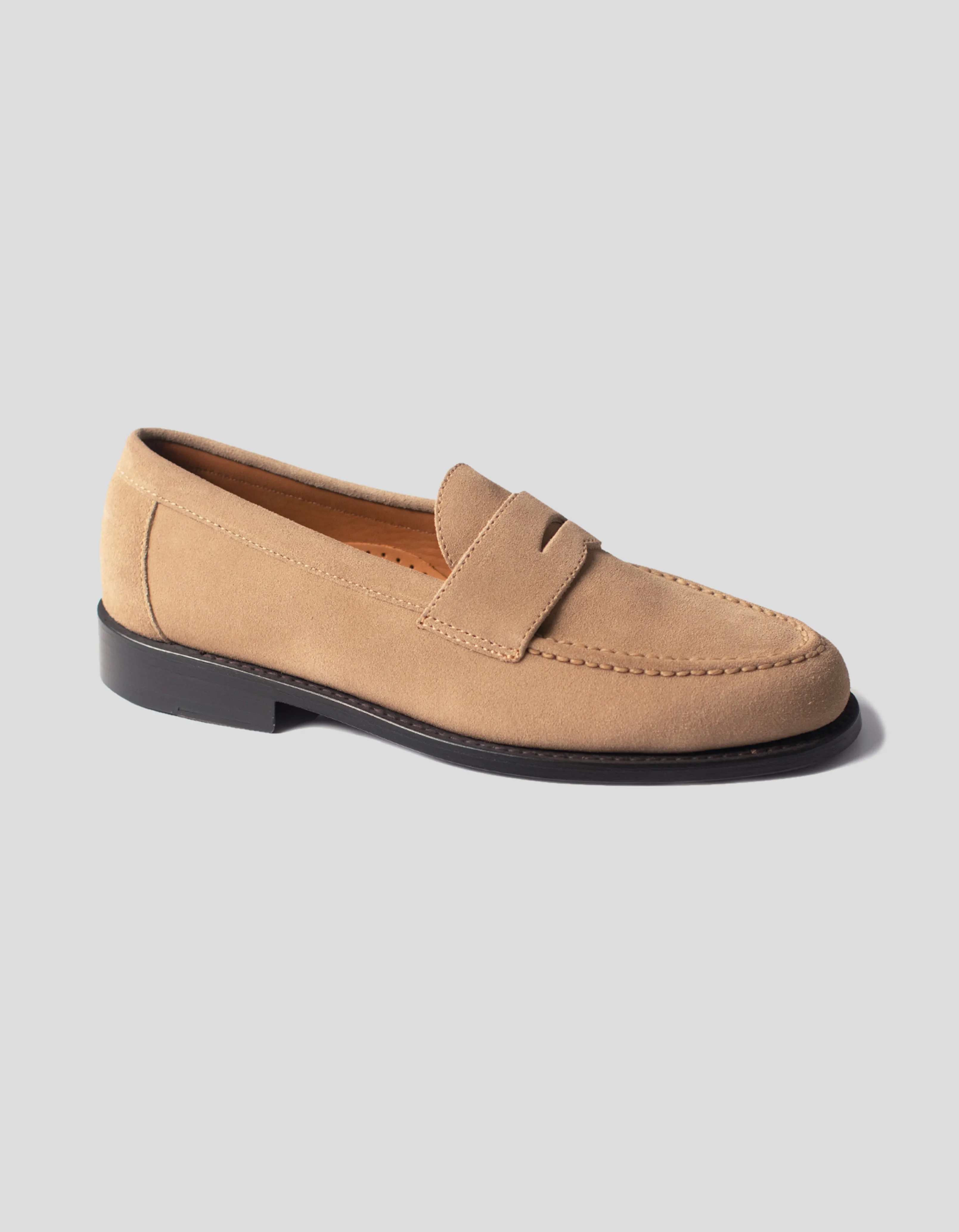Tan Suede Penny Loafers sold by J. Press