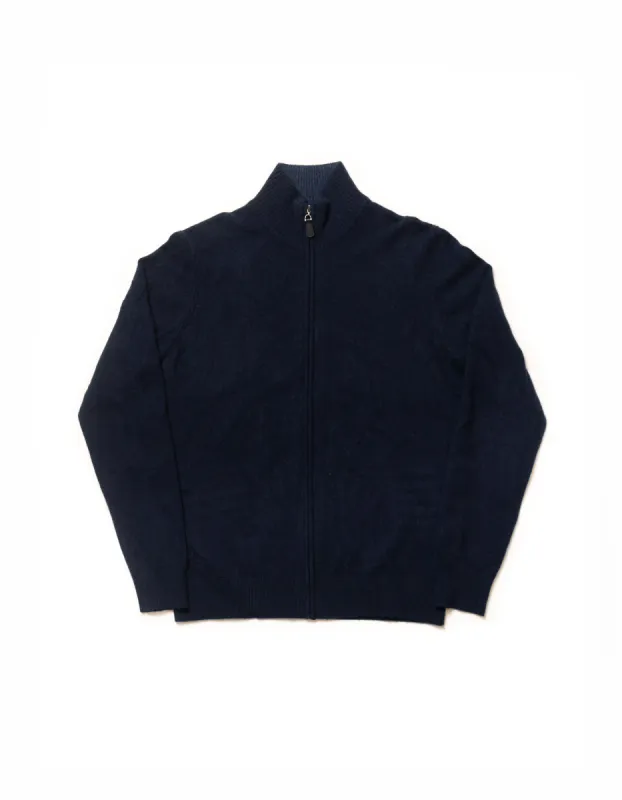 CASHMERE ZIP UP SWEATER - NAVY sold by J. Press
