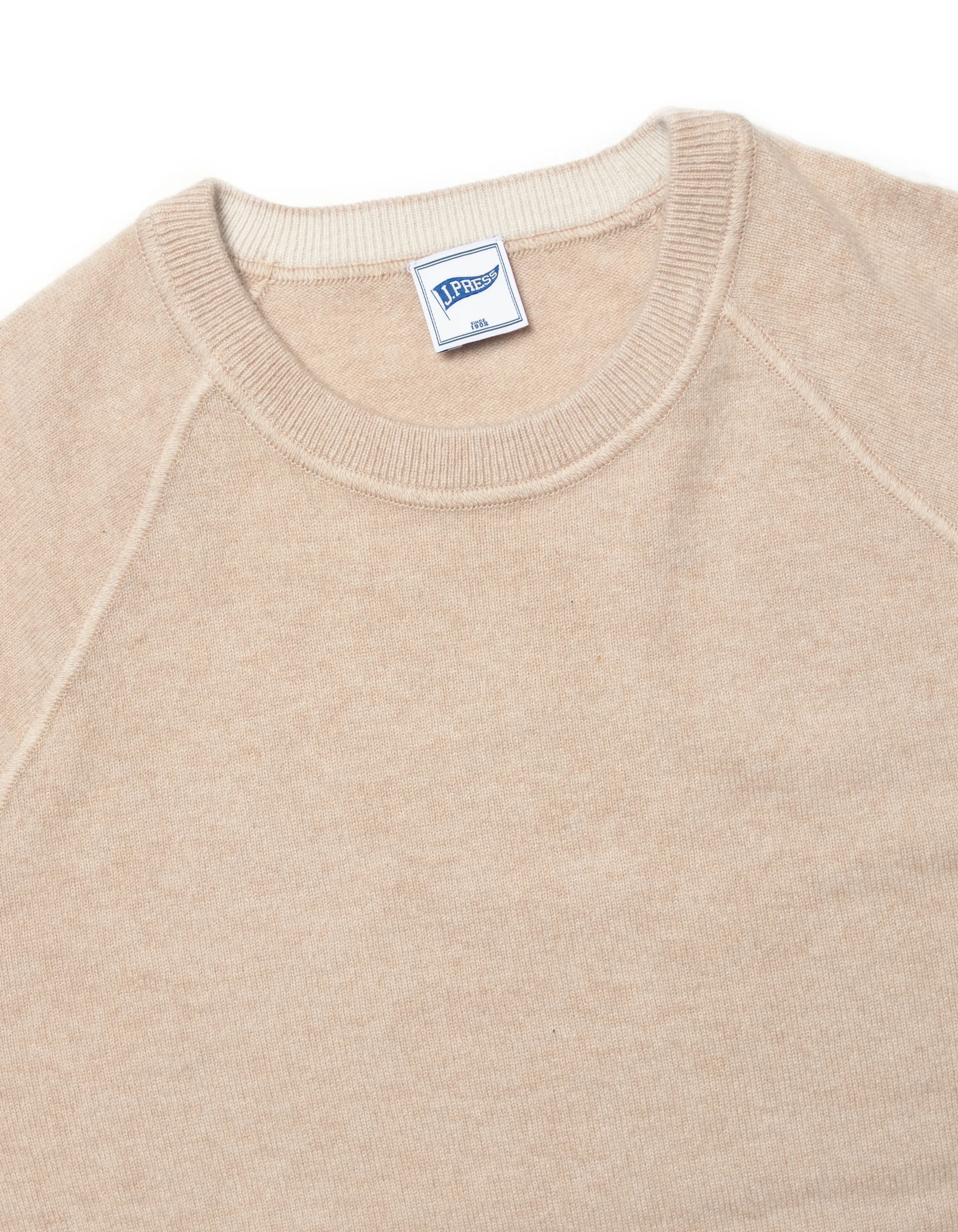 Tan Cashmere Crewneck Sweater - Trim Fit sold by J. Press product image thumbnail 2