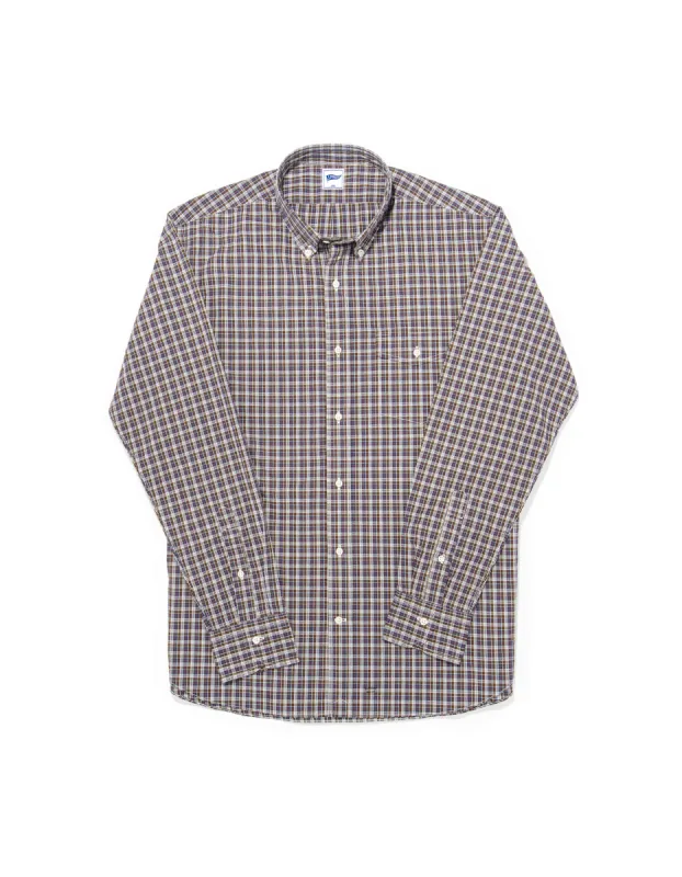 BROWN/BLUE MINI CHECK SHIRT sold by J. Press