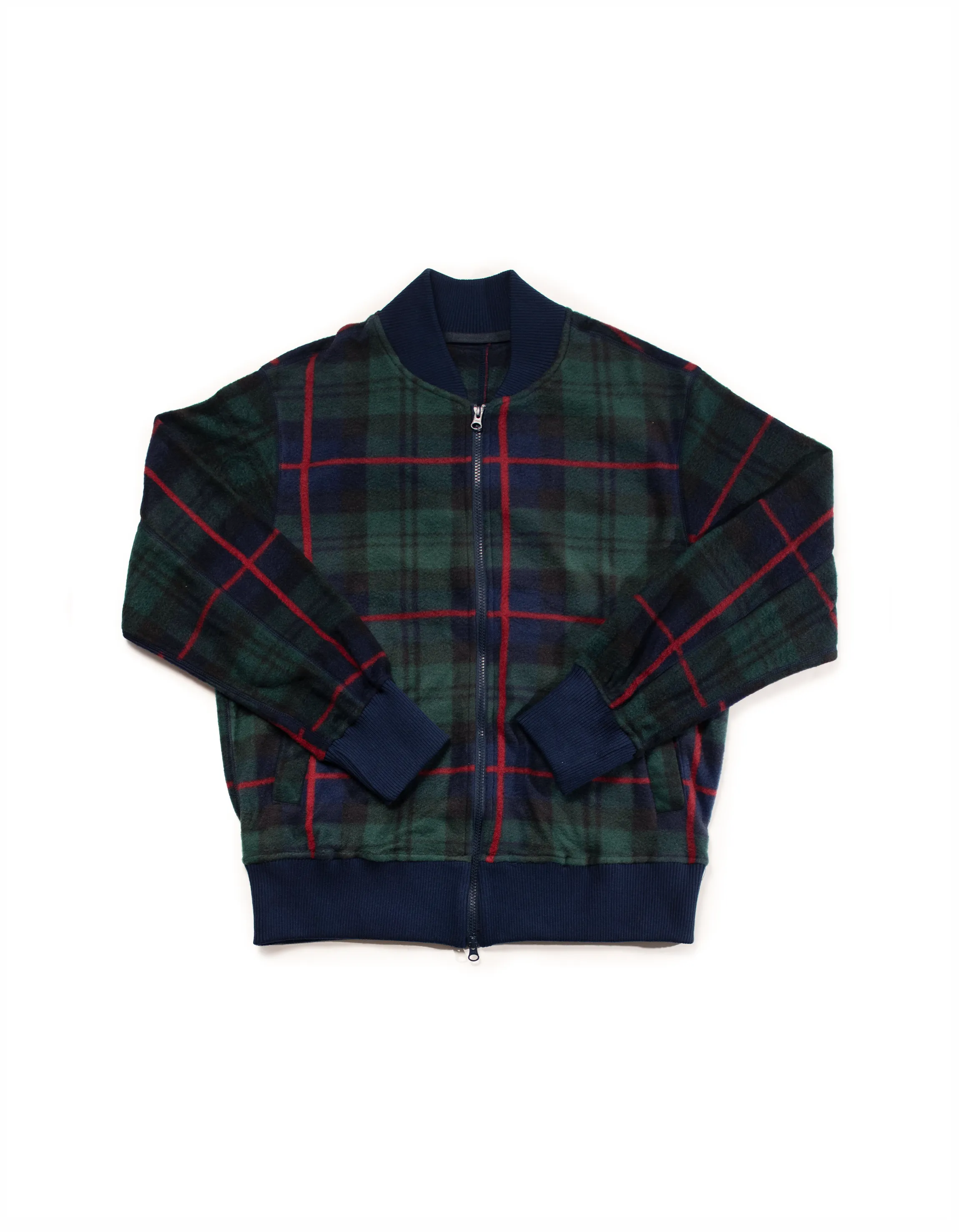 POLAR FLEECE TRACK JACKET - BLACKWATCH sold by J. Press