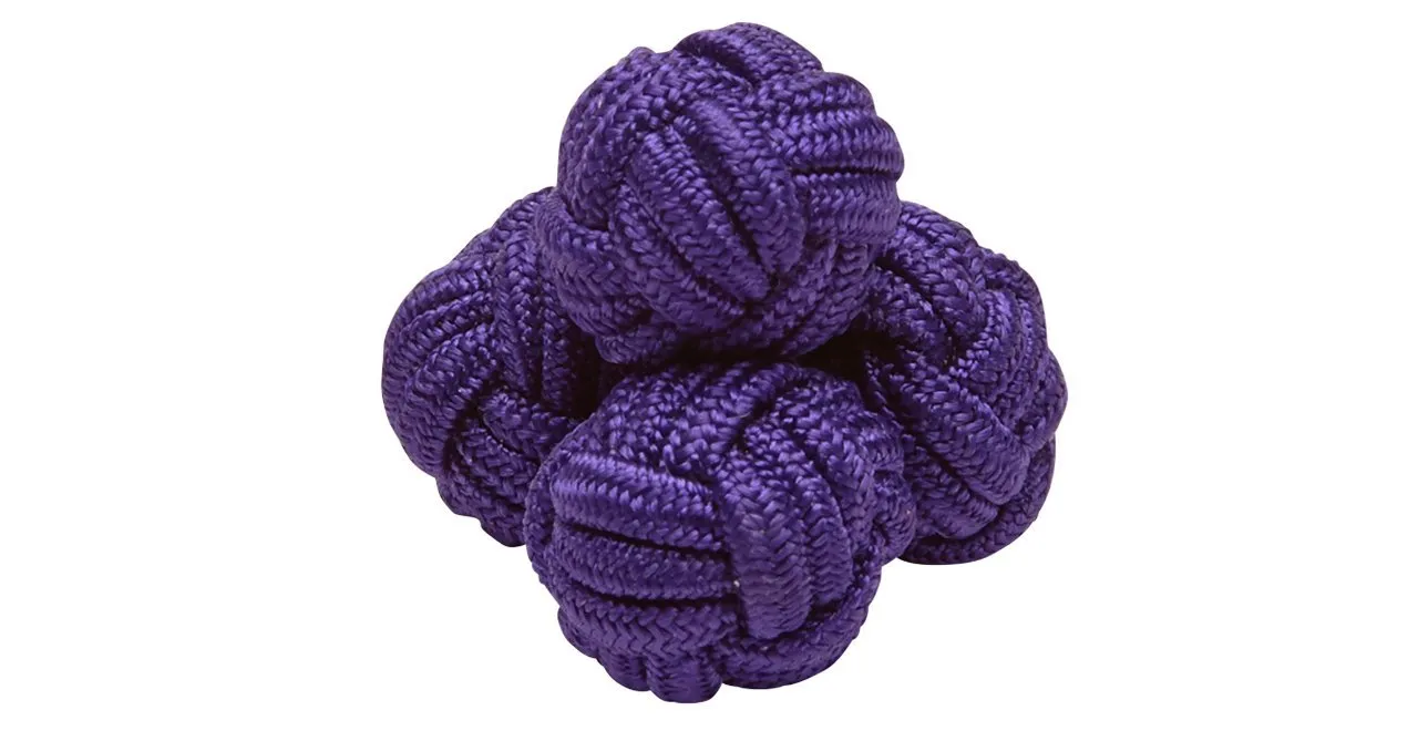 Purple Monkey's Fist Silk Knot Cufflinks sold by J. Press product image thumbnail 3