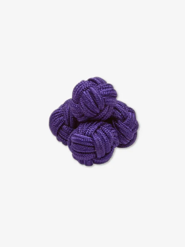 Purple Monkey's Fist Silk Knot Cufflinks sold by J. Press
