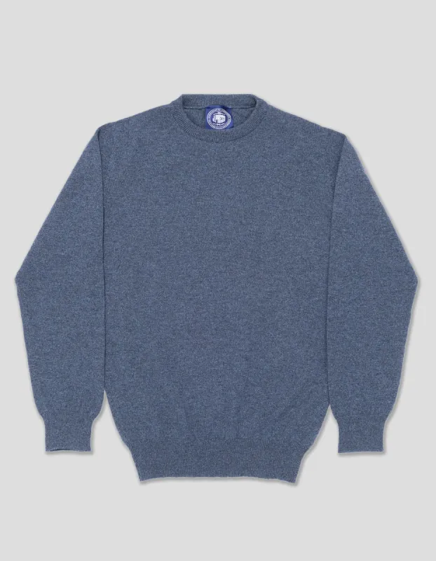 BLUE MARL CASHMERE CREW NECK SWEATER sold by J. Press