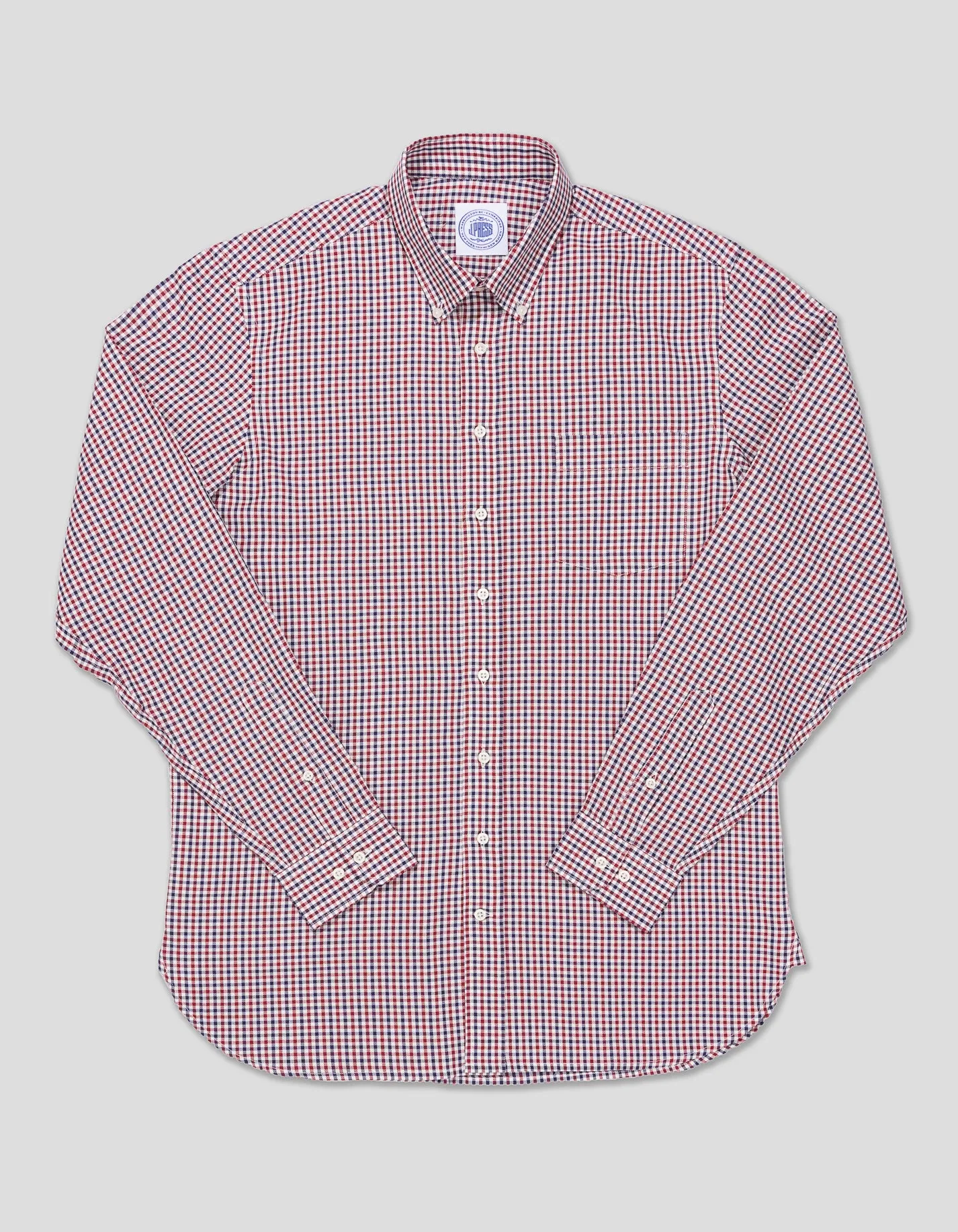 RED/NAVY/WHITE CHECK SPORT SHIRT sold by J. Press