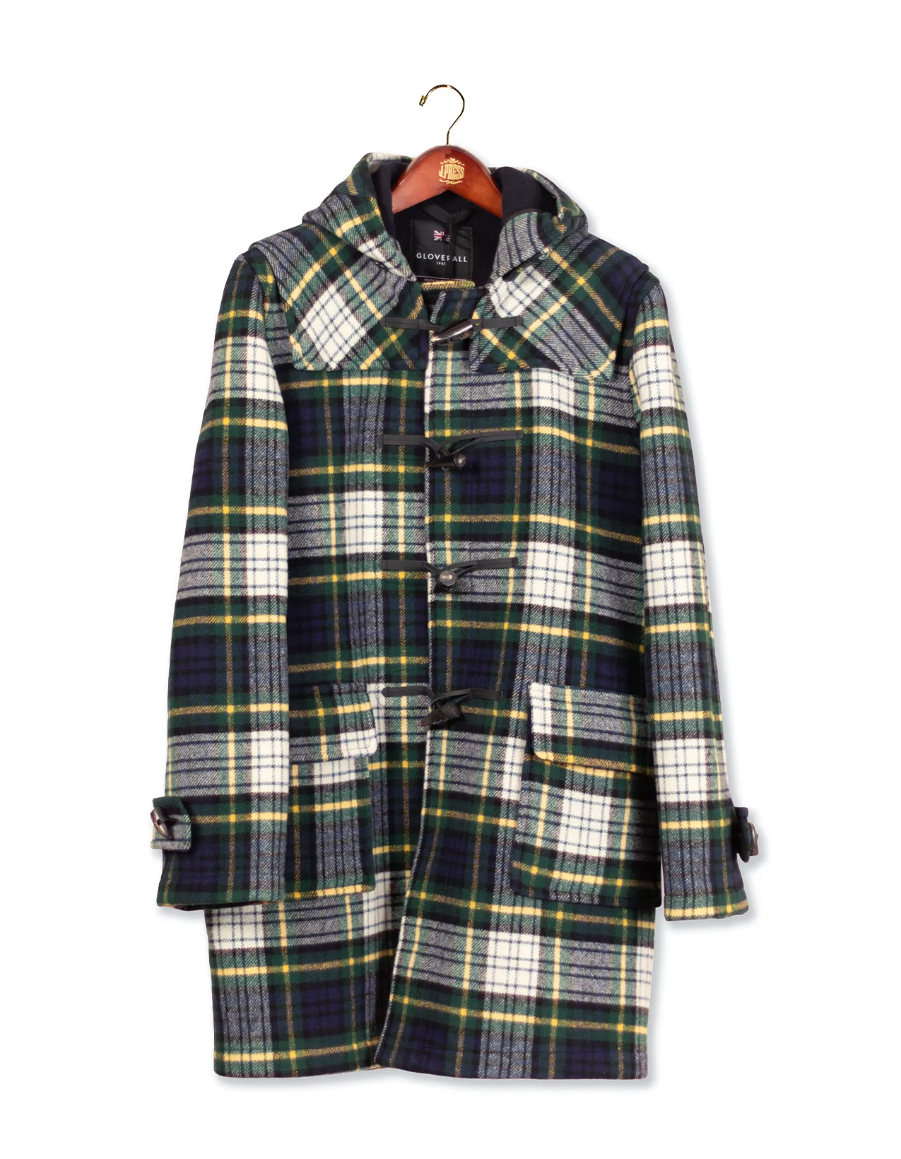 Made-in-England Dress Gordon Tartan Classic Morris Duffle Coat sold by J. Press