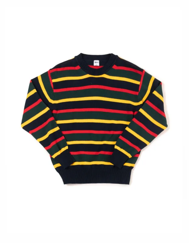 TRIM FIT COTTON STRIPE CREWNECK SWEATER sold by J. Press
