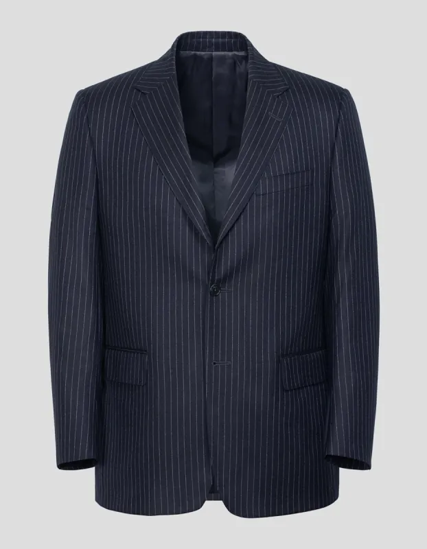 NAVY CHALKSTRIPE FLANNEL SUIT sold by J. Press