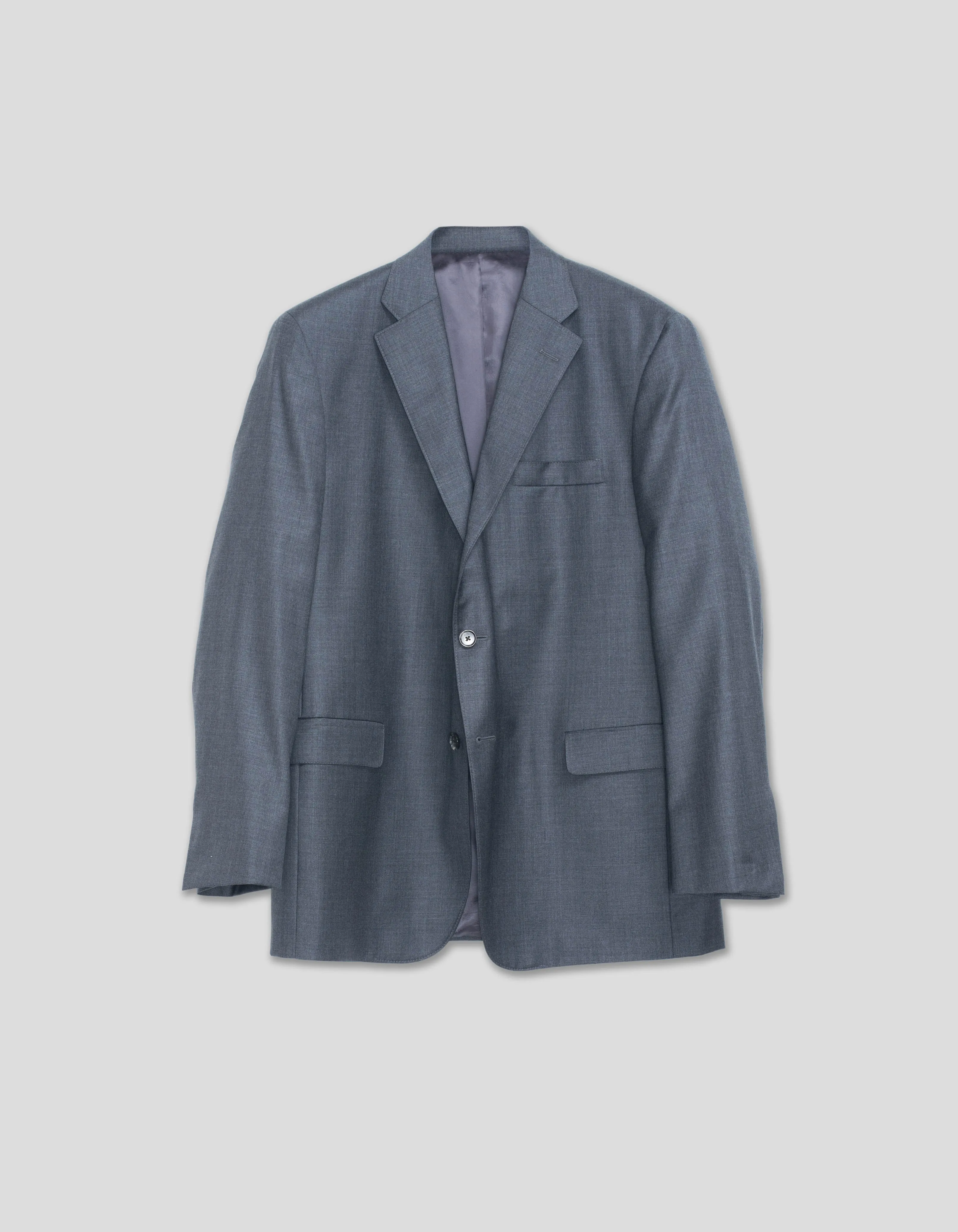 Made-in-USA Solid Medium Grey Super 120s Wool Suit sold by J. Press