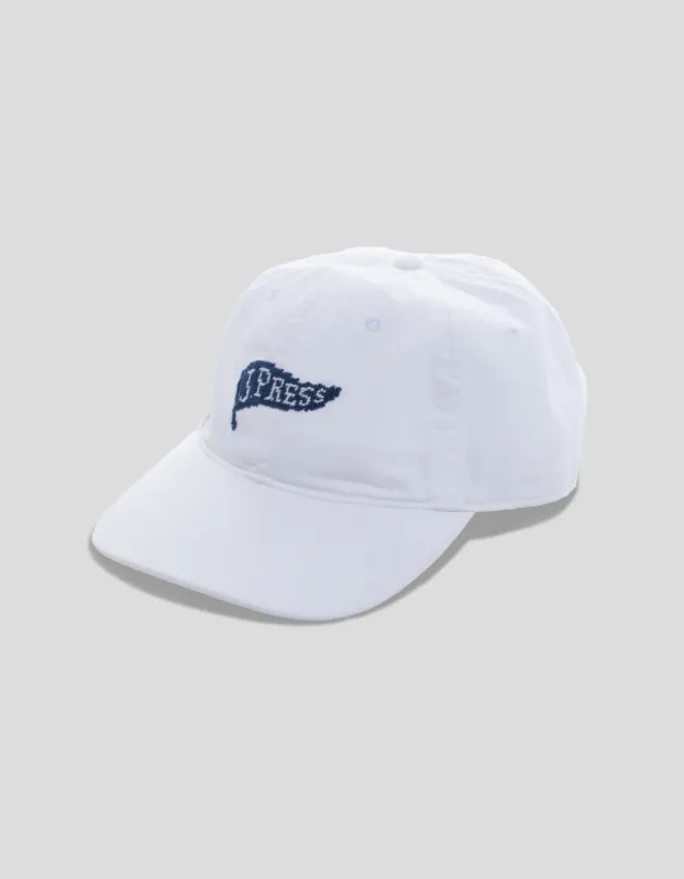 J. Press Burgee White Needlepoint Hat sold by J. Press