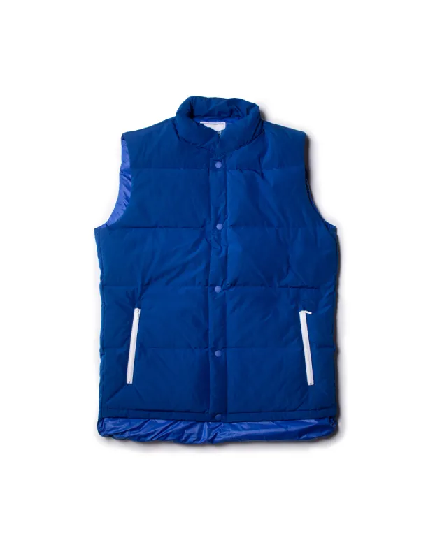 Royal Blue Down Puffer Vest - Trim Fit sold by J. Press
