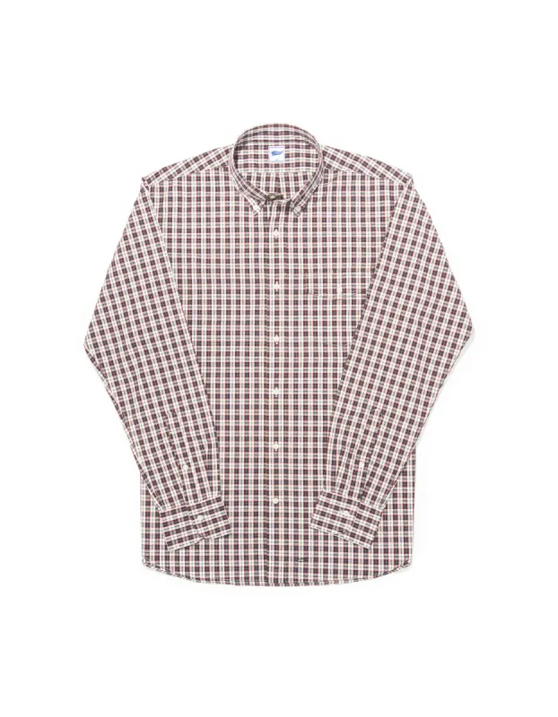 NAVY/WHITE MINI CHECK SHIRT sold by J. Press