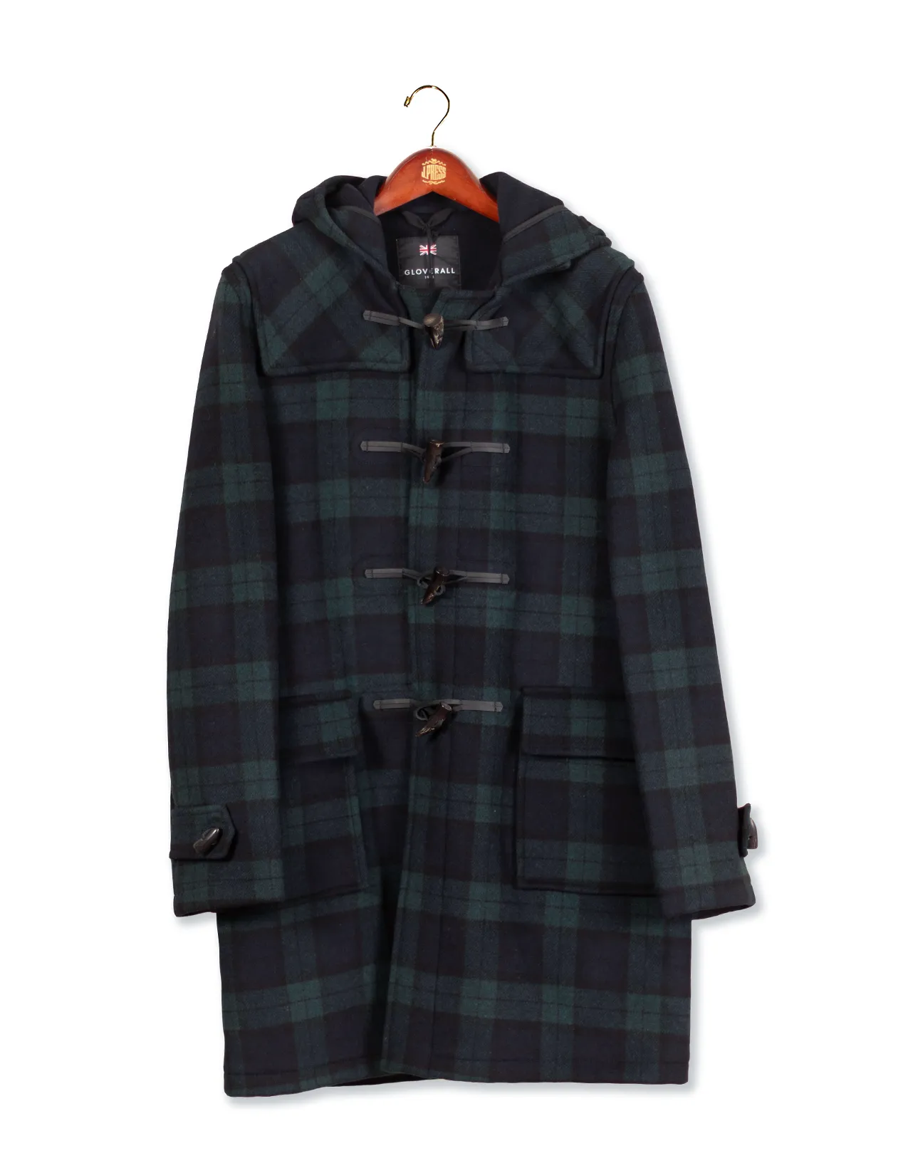 Made-in-England Blackwatch Classic Morris Duffle Coat sold by J. Press