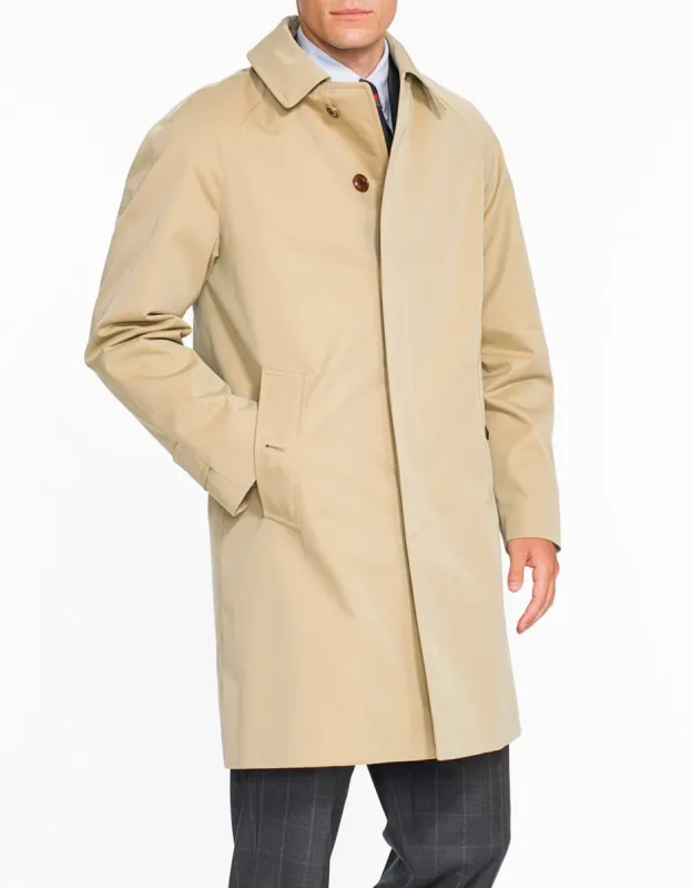 J. PRESS X GRENFELL TAN COTTON RAINCOAT - SHORT sold by J. Press