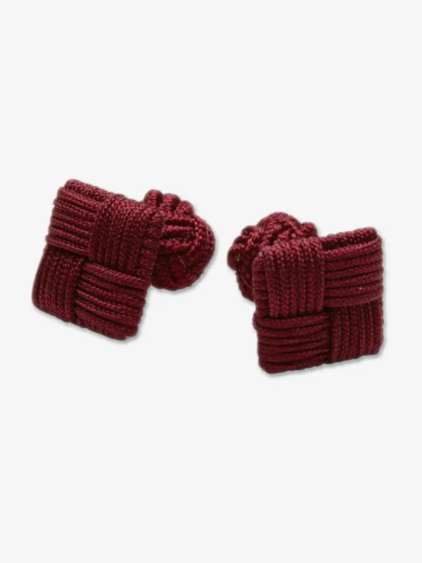 Dark Red Combo Knot Cufflinks sold by J. Press