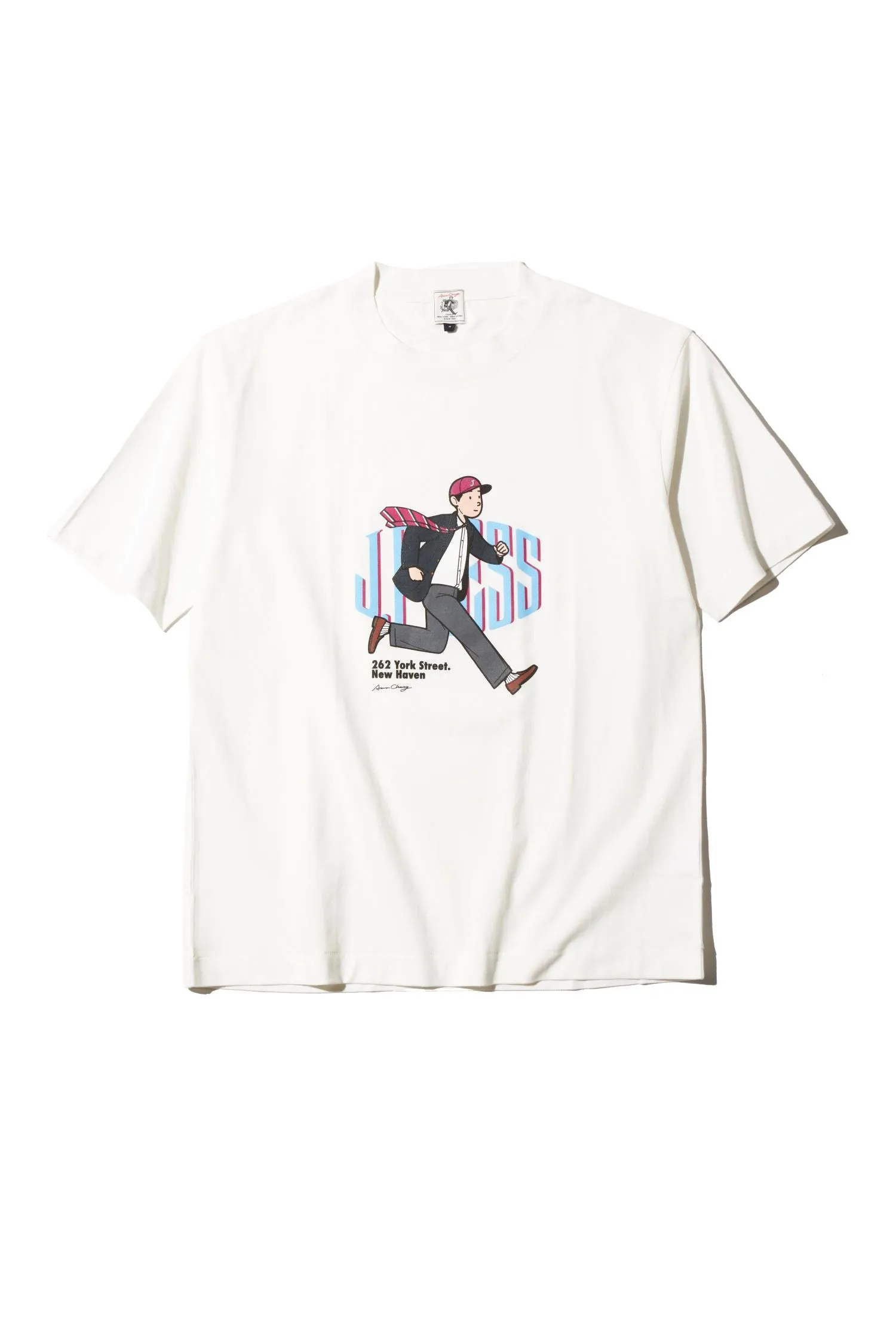 White "Running Ivy Boy" Crew Neck T Shirt - Trim Fit sold by J. Press