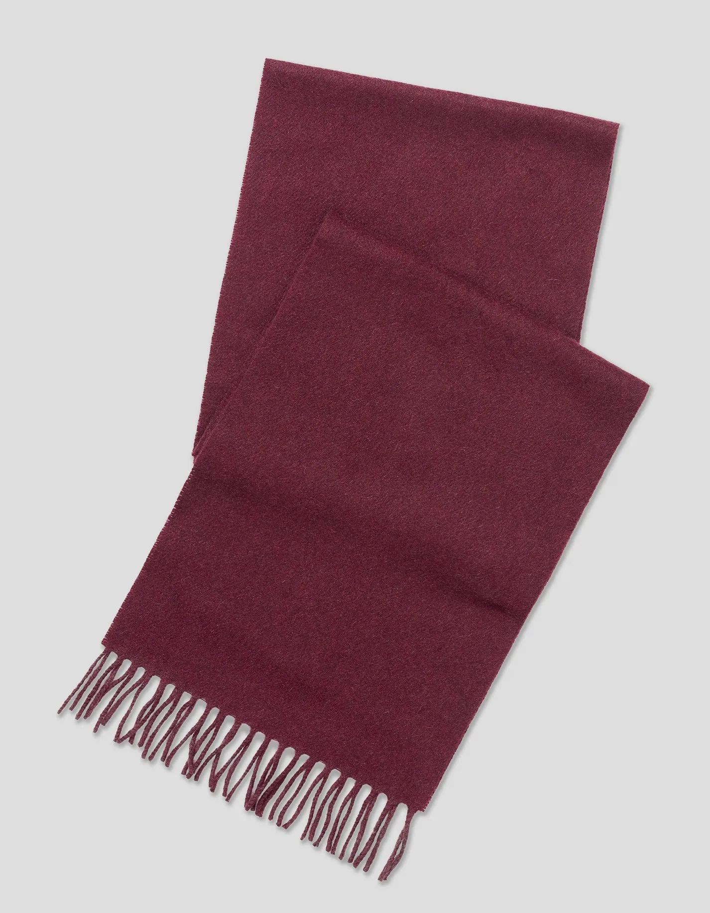 CASHMERE SOLID MUFFLER - BURGUNDY sold by J. Press
