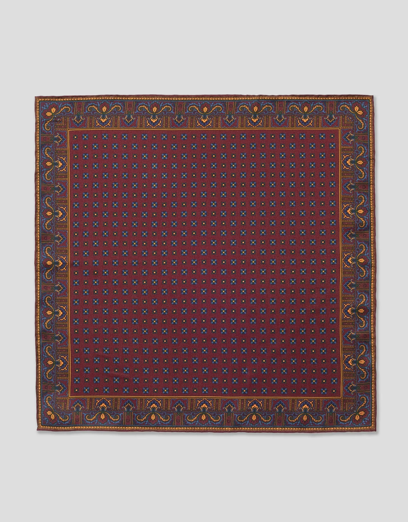 FOULARD POCKET SQUARE - BURGUNDY sold by J. Press