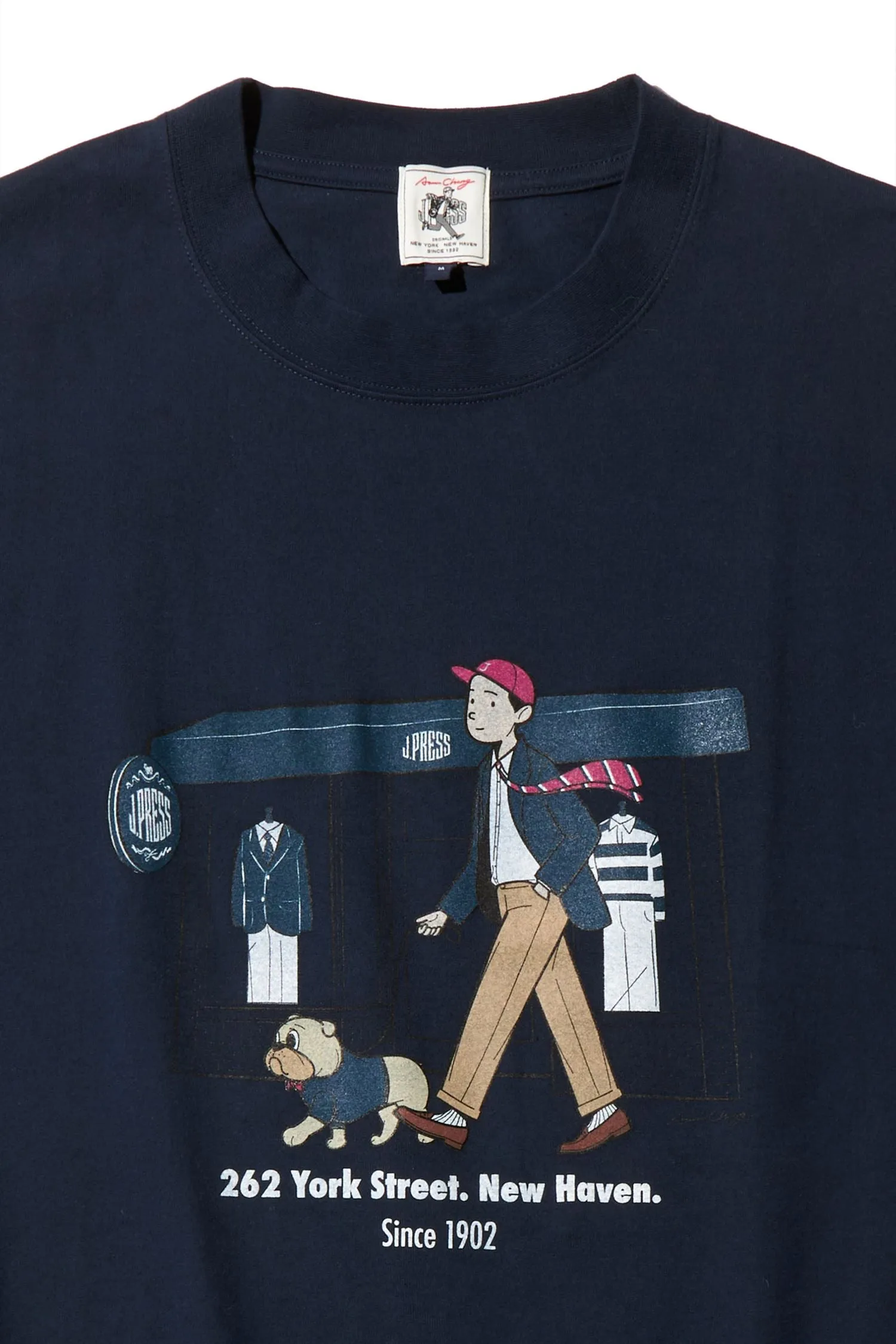 Navy "Ivy Boy on York Street" Crew Neck T Shirt sold by J. Press product image thumbnail 2