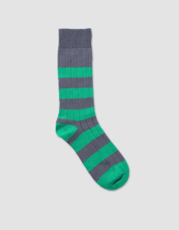 Rugby Stripe Organic Cotton Socks sold by J. Press