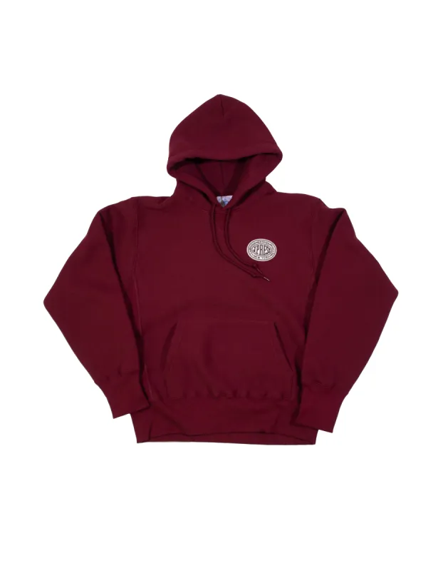 VINTAGE J.PRESS LOGO HOODIE - BURGUNDY sold by J. Press