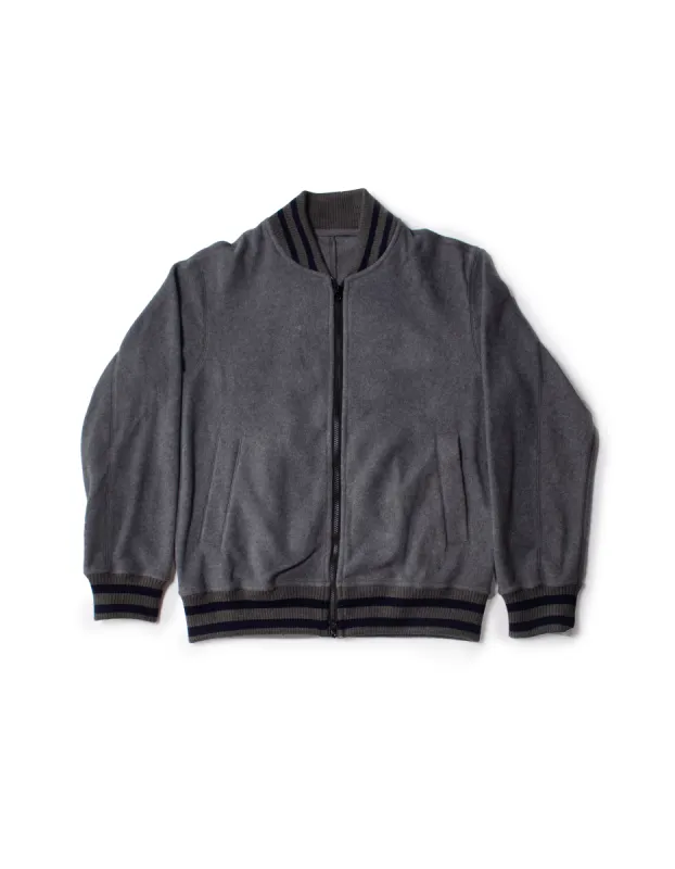 POLAR FLEECE TRACK JACKET - CHARCOAL sold by J. Press