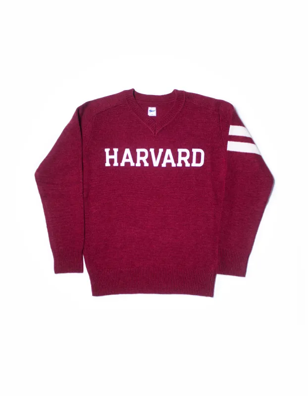 Harvard Wool Varsity V-Neck Sweater sold by J. Press